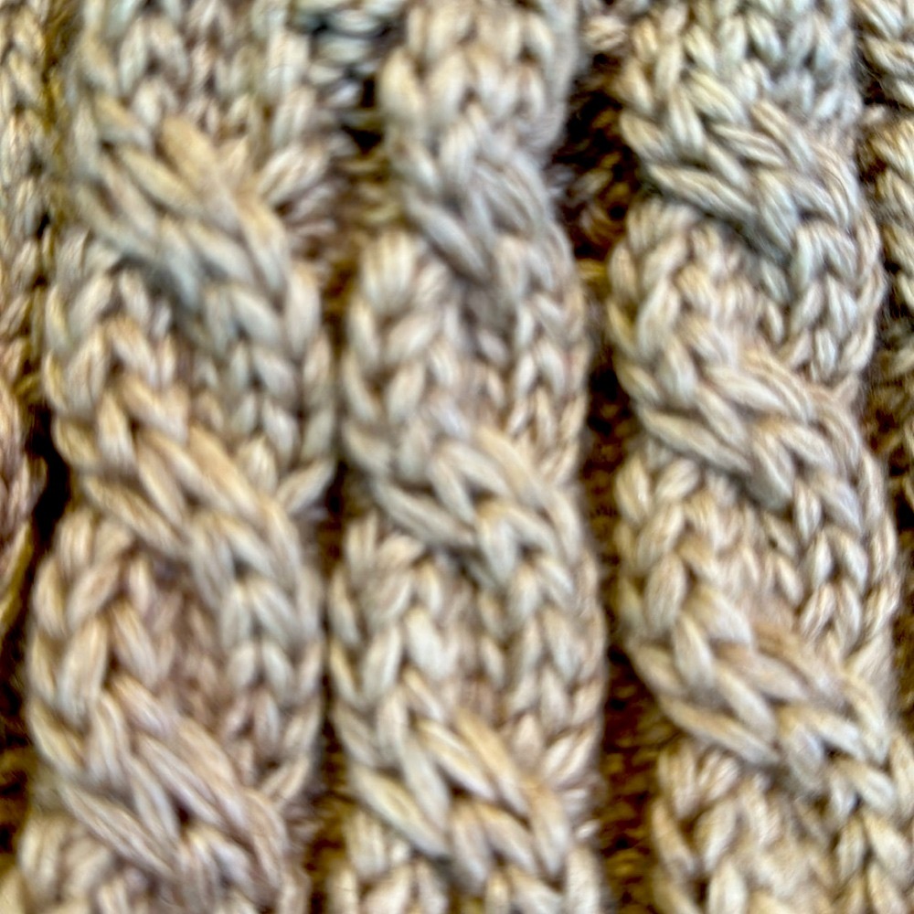 Soft knitted tan hat - Picture 4 of 4